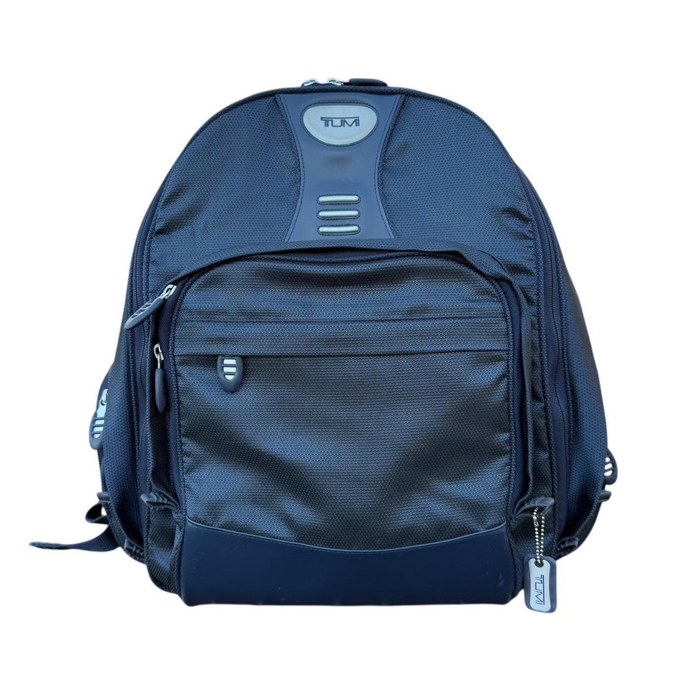 Tumi T-Tech Laptop Backpack Navy Blue Ballistic Nylon Commuter Bag 522MB